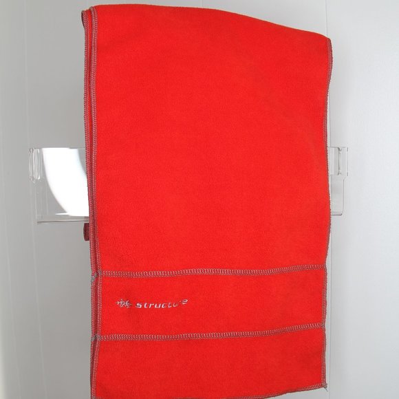 VINTAGE Structure Brand Fleece Scarf 1990's Y2K Red Rare - Picture 1 of 6